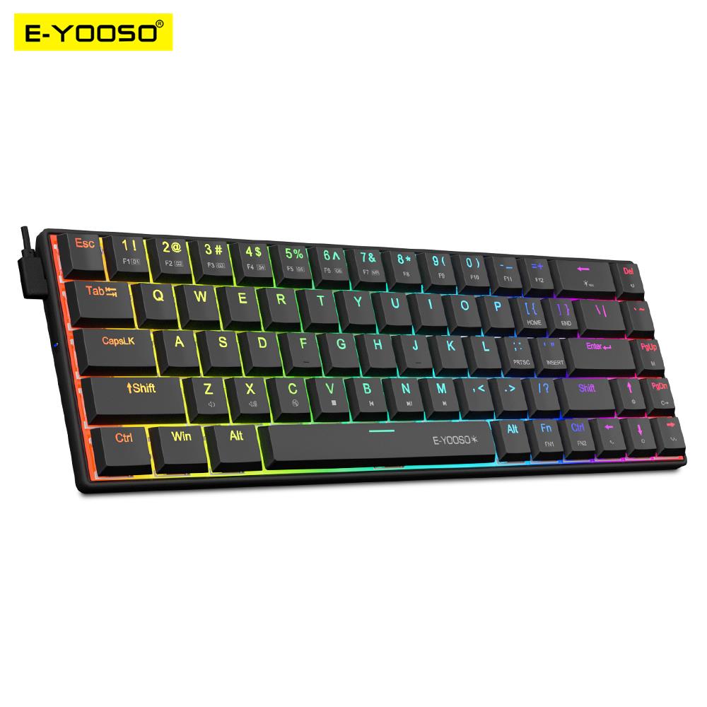 Gaming Keyboard E Yooso - E-YOOSO A68 RGB Mini Slim USB