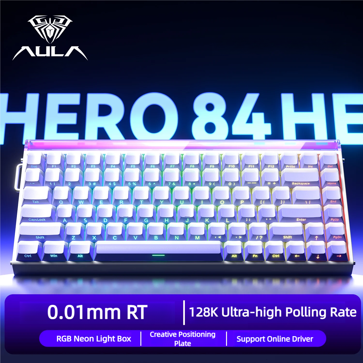 Gaming Keyboard Brand - AULA HERO84 8K Magnetic Keyboard 0.01mm