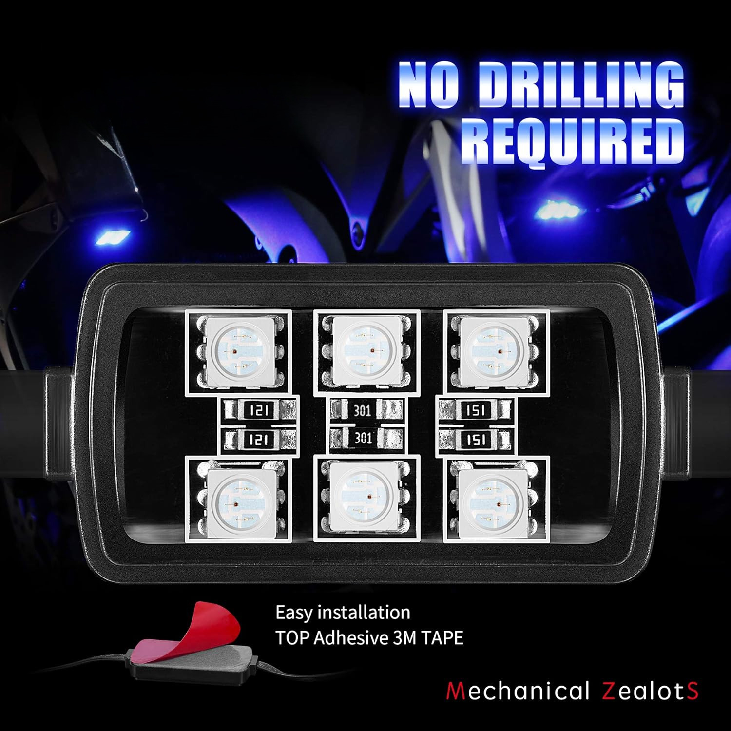 8Pcs Motorcycle LED Light Kit, - Rgb Underglow Strip review and price