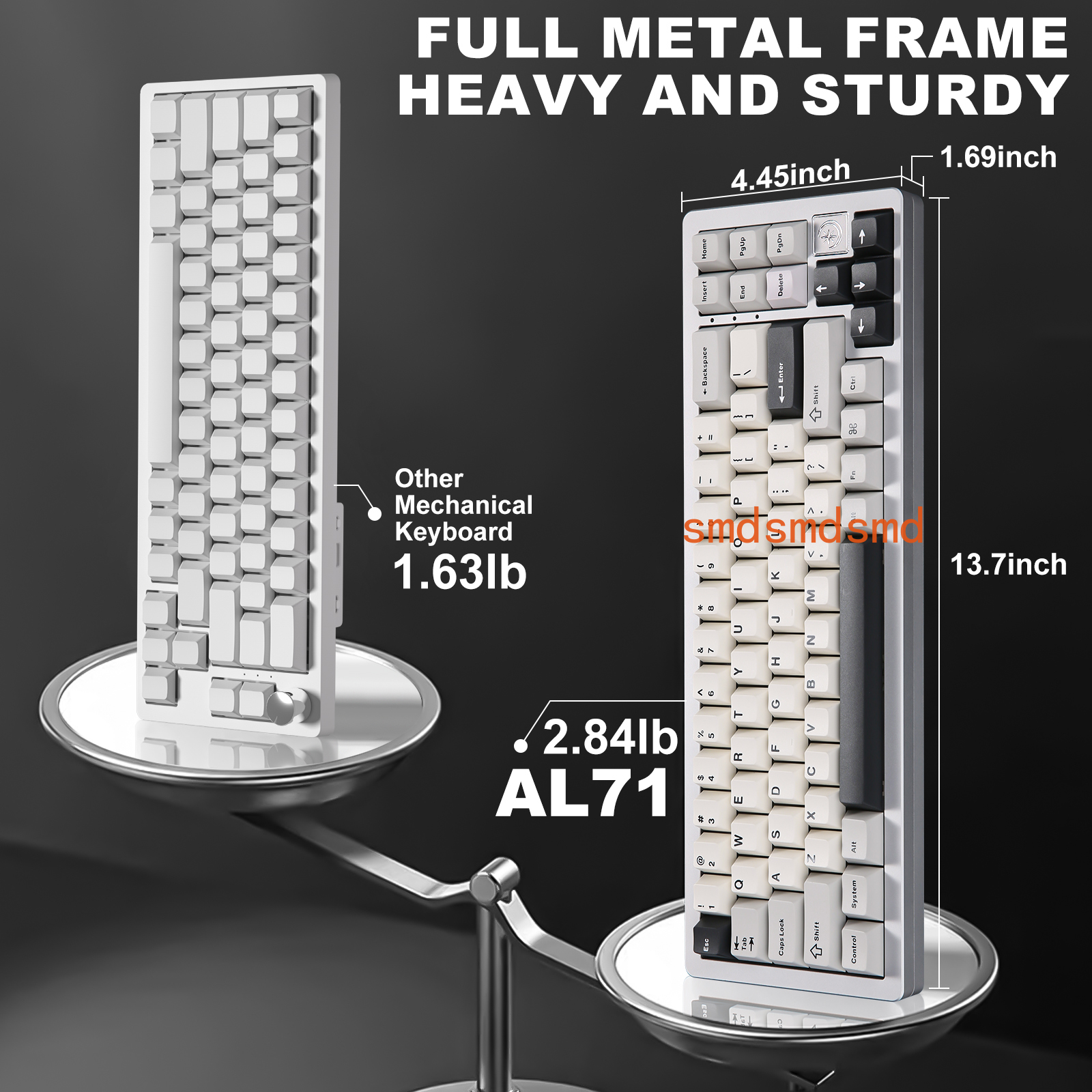 AL71 Silver CNC Aluminum Mecha - Gaming Keyboard Mechanical Wireless review and price
