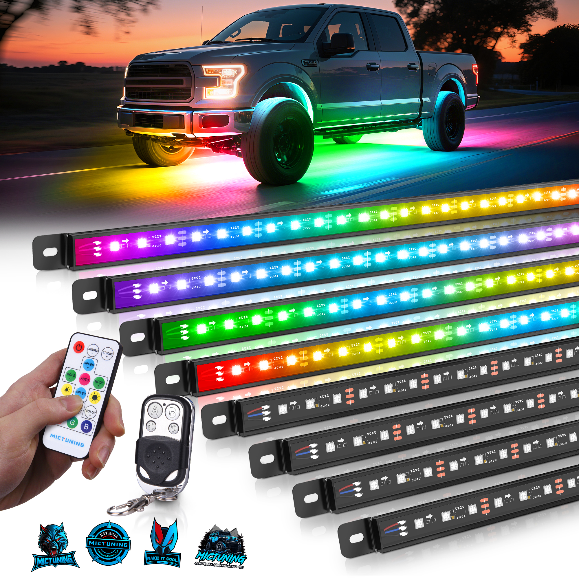 MICTUNING U8 Car Underglow Lig - Rgb Underglow Strip review and price