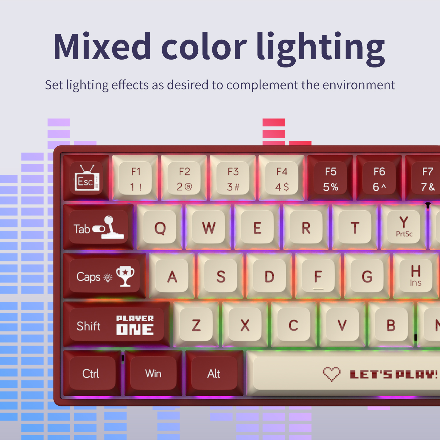 AJAZZ AK680 65% Wired Gaming M - Gaming Keyboard Blue Switches review and price