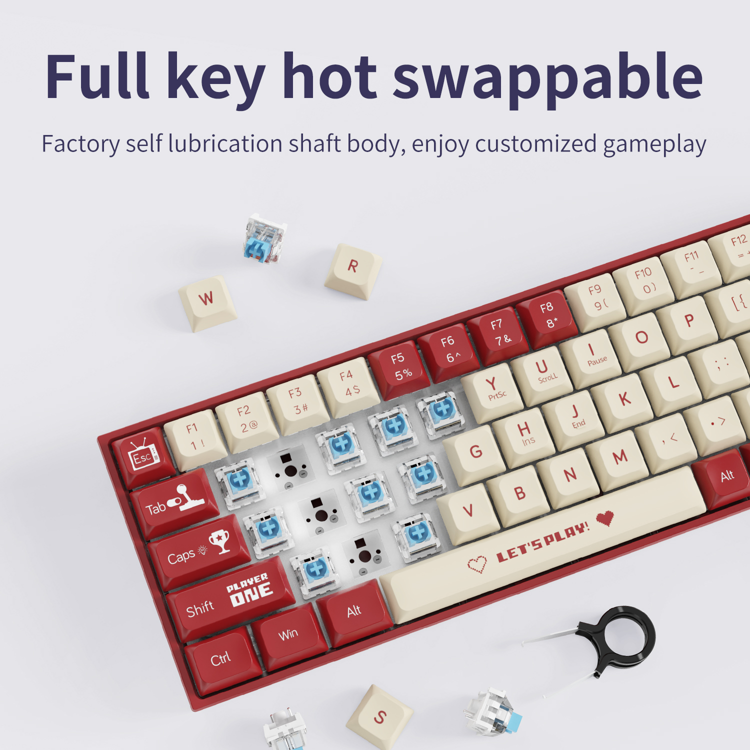 AJAZZ AK680 65% Wired Gaming M - Gaming Keyboard Blue Switches review and price