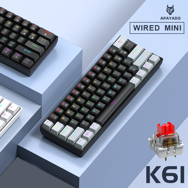 APAYADO K61 Mini Mechanical Ke - Keyboard Gaming Blue Switch review and price