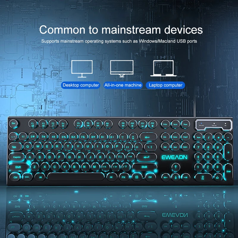 Retro Punk Mechanical Feel Key - Gaming Keyboard Mouse review and price