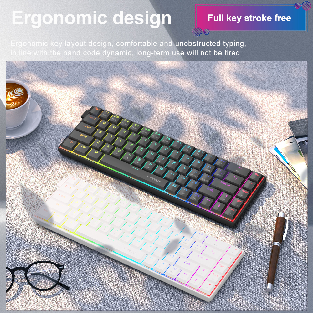 E-YOOSO A68 RGB Mini Slim USB  - Gaming Keyboard E Yooso review and price
