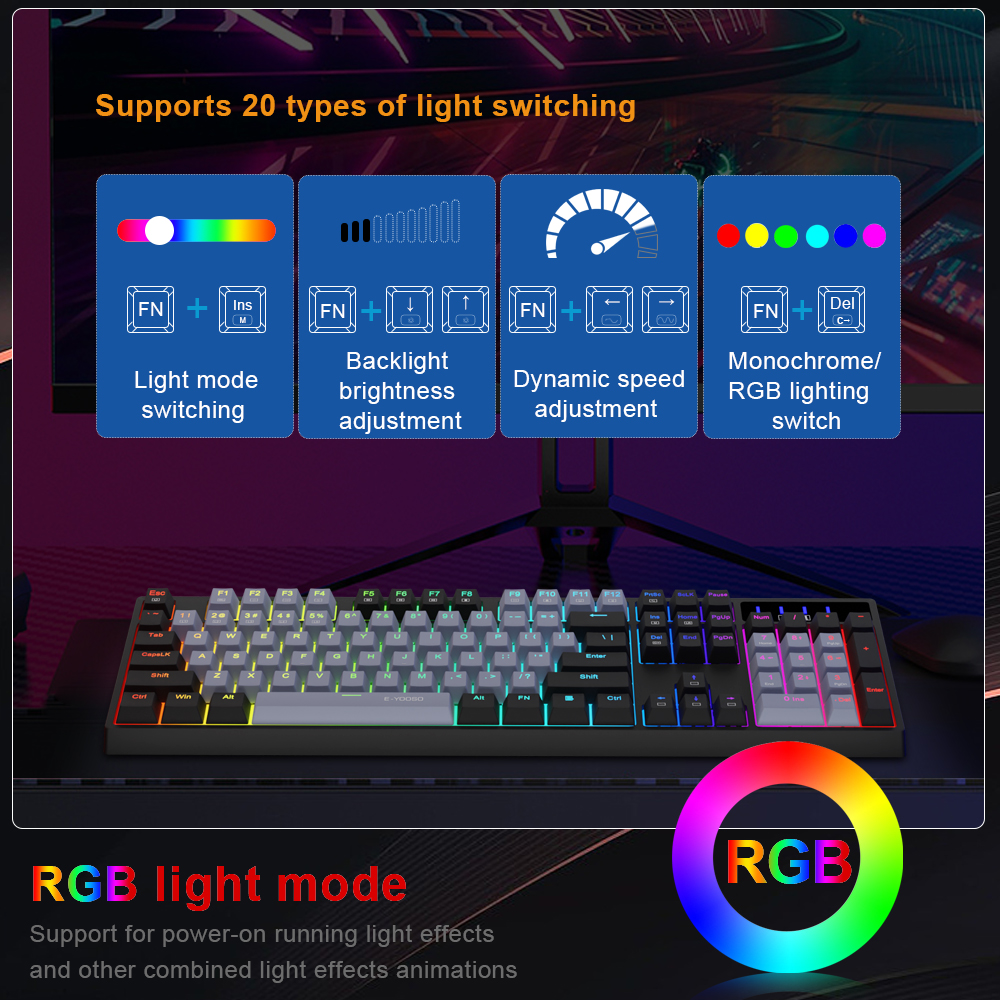 E-YOOSO Z14 RGB USB Mechanical - Gaming Keyboard E Yooso review and price