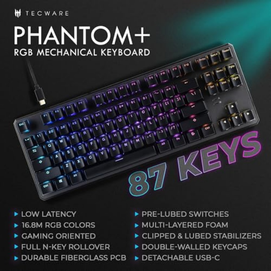 Phantom+ 87 Mechanical Gaming  - Gaming Keyboard Thocky review and price