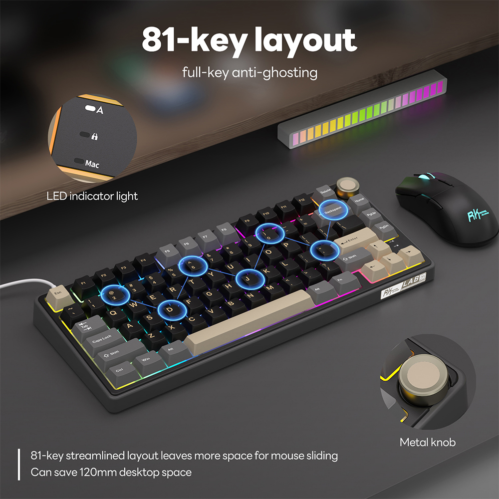 Royal Kludge RK R75 Wired Gami - Gaming Keyboard Brand review and price