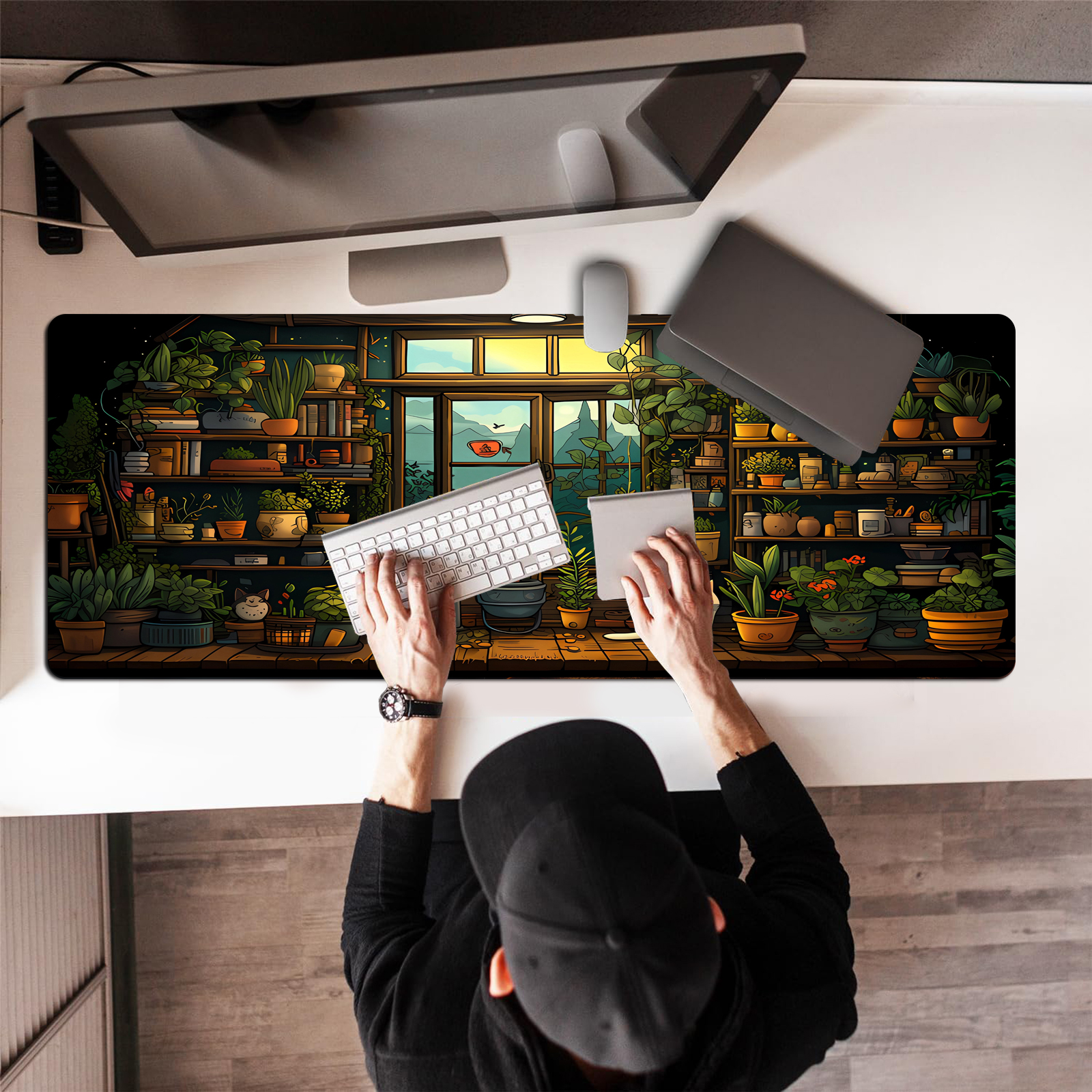 Cute Cat Mouse Pad Desk Pad Ka - Gaming Keyboard Mouse review and price