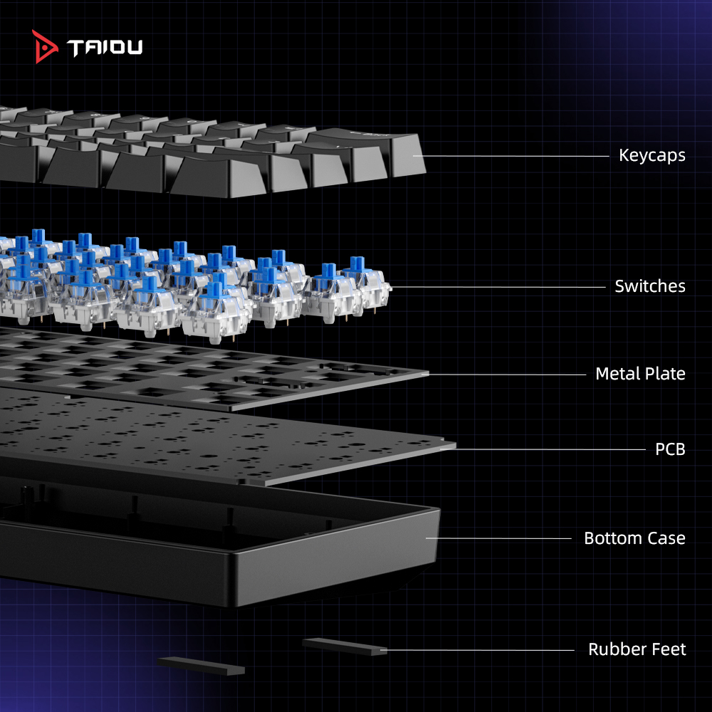 TAIDU K660 61 Keys Mechanical  - Keyboard Gaming Blue Switch review and price