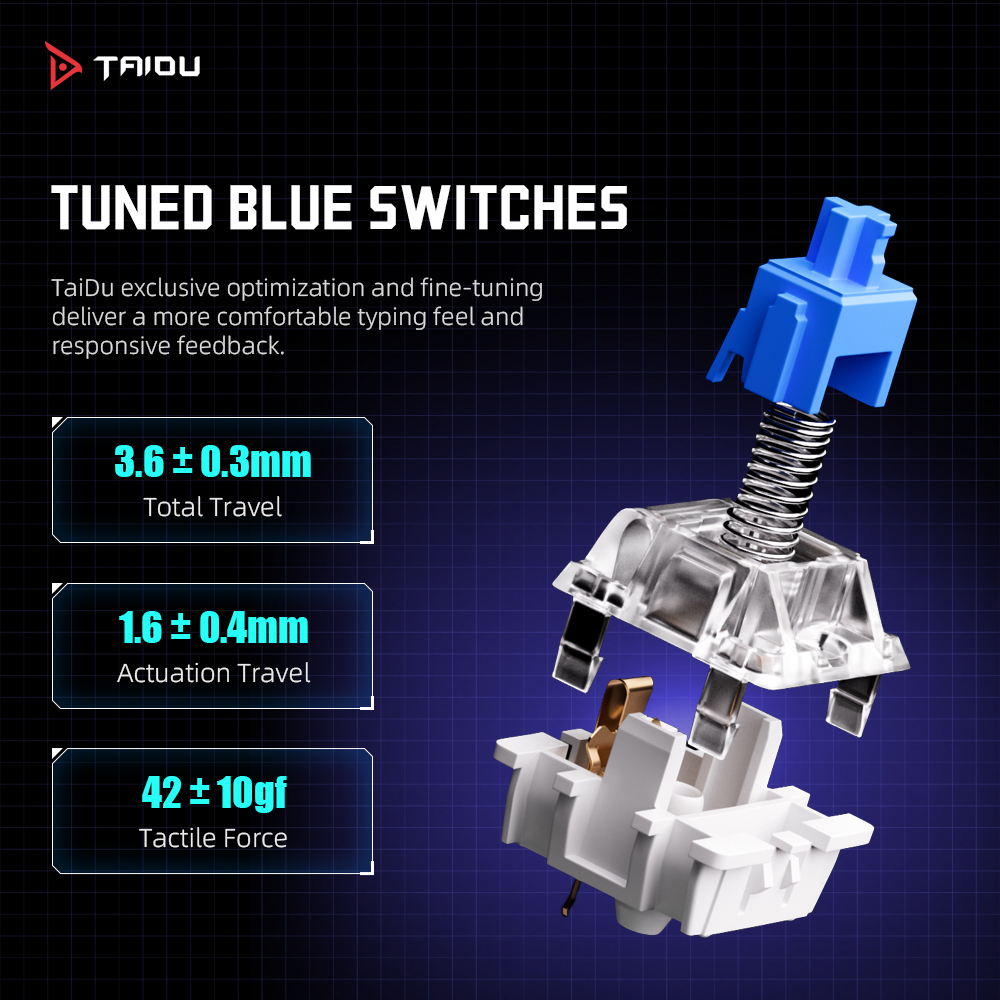 TAIDU K660 61 Keys Mechanical  - Keyboard Gaming Blue Switch review and price