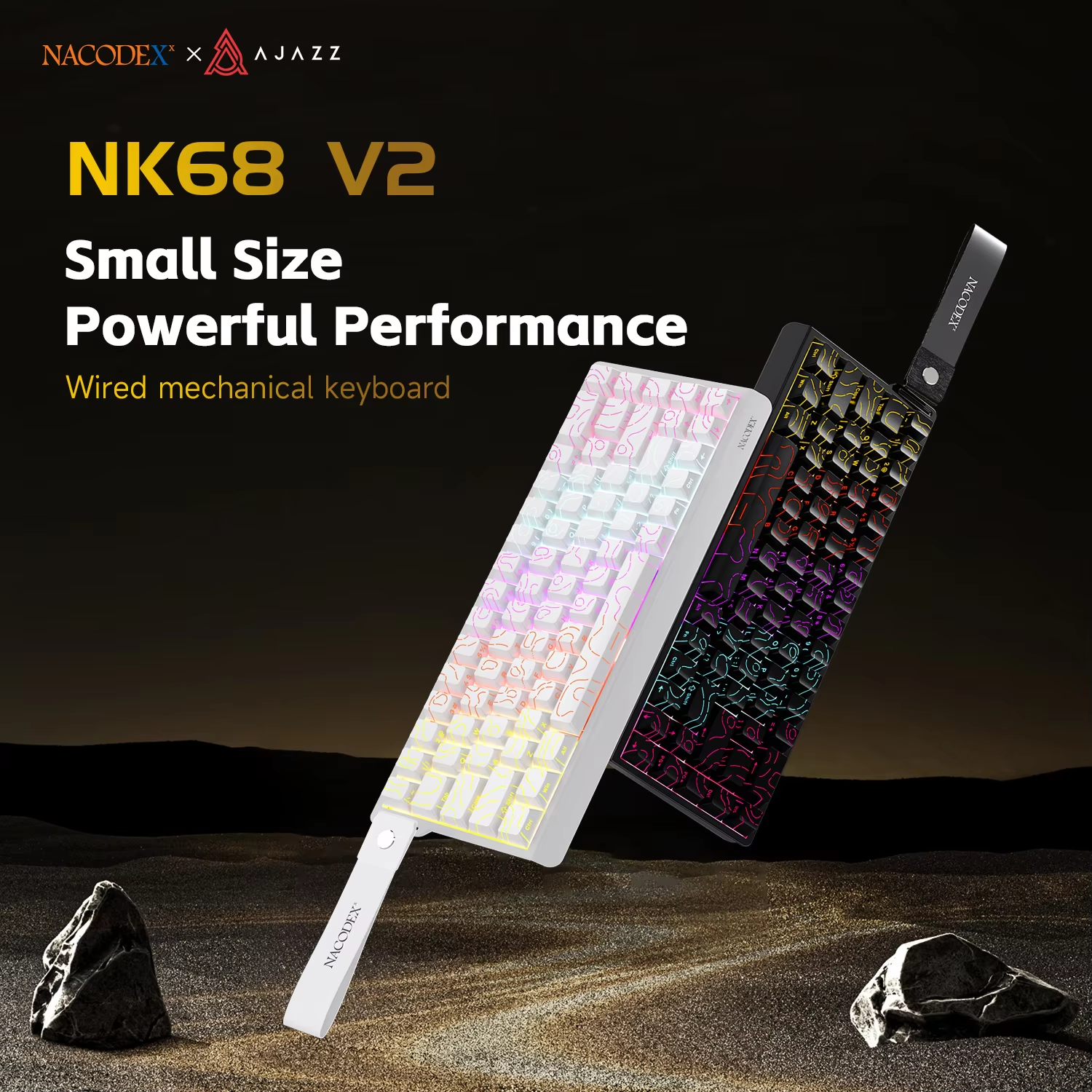 AJAZZ NK68V2 Single-Mode Wired - Gaming Keyboard Blue Switches review and price