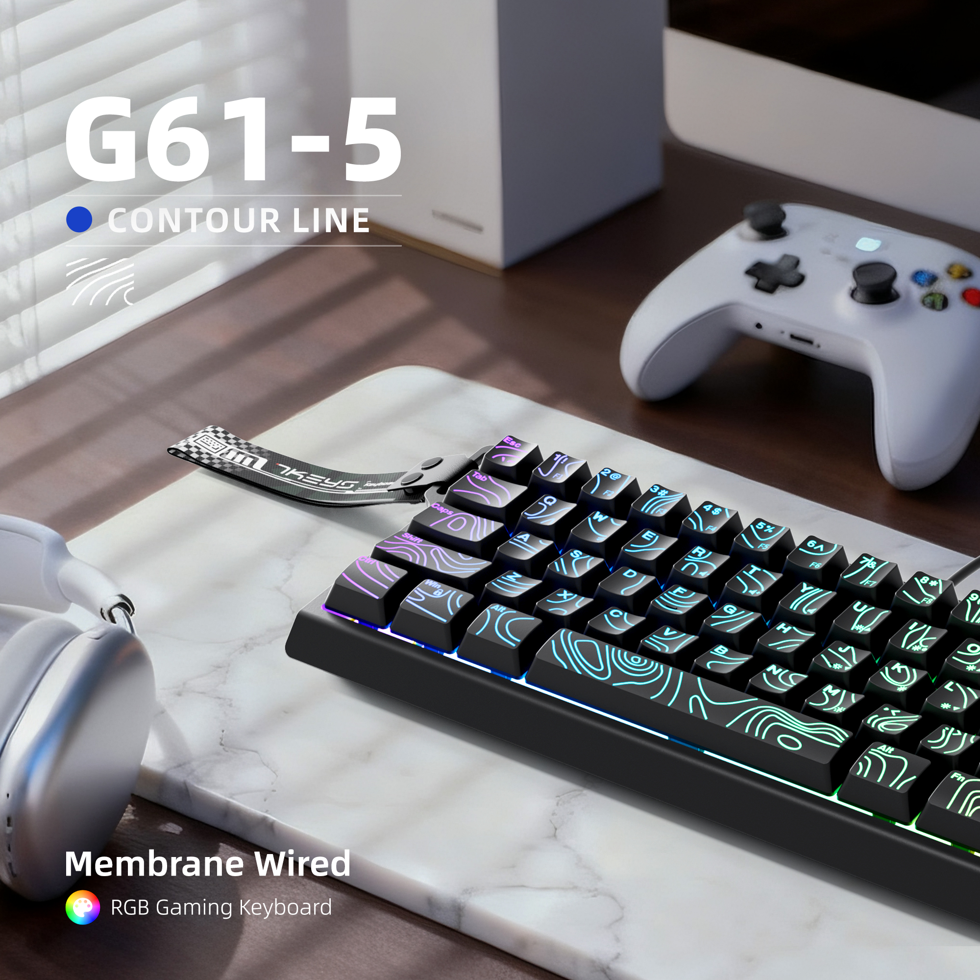 60% compact wired keyboard wit - Gaming Keyboard Blue Switches review and price