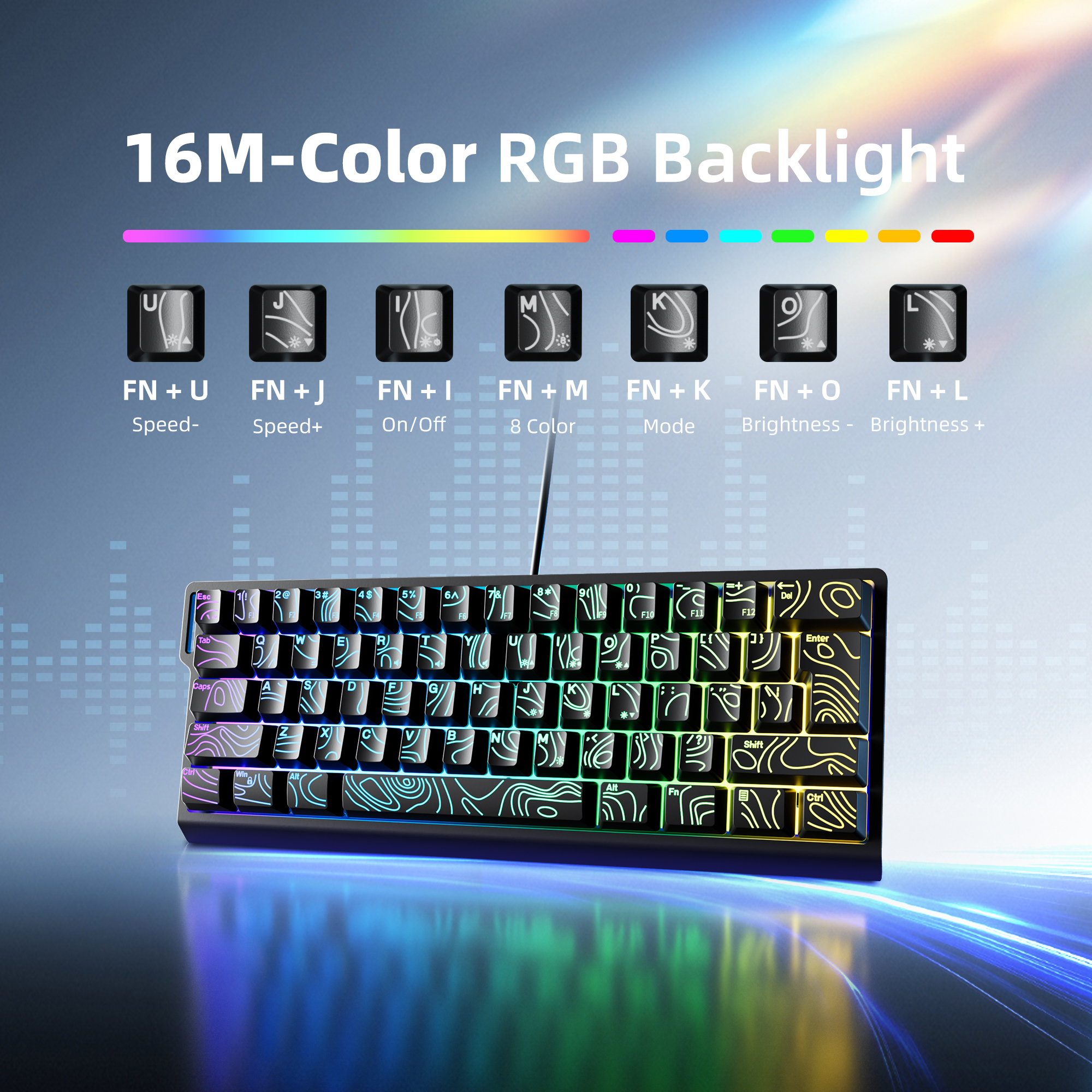 60% compact wired keyboard wit - Gaming Keyboard Blue Switches review and price