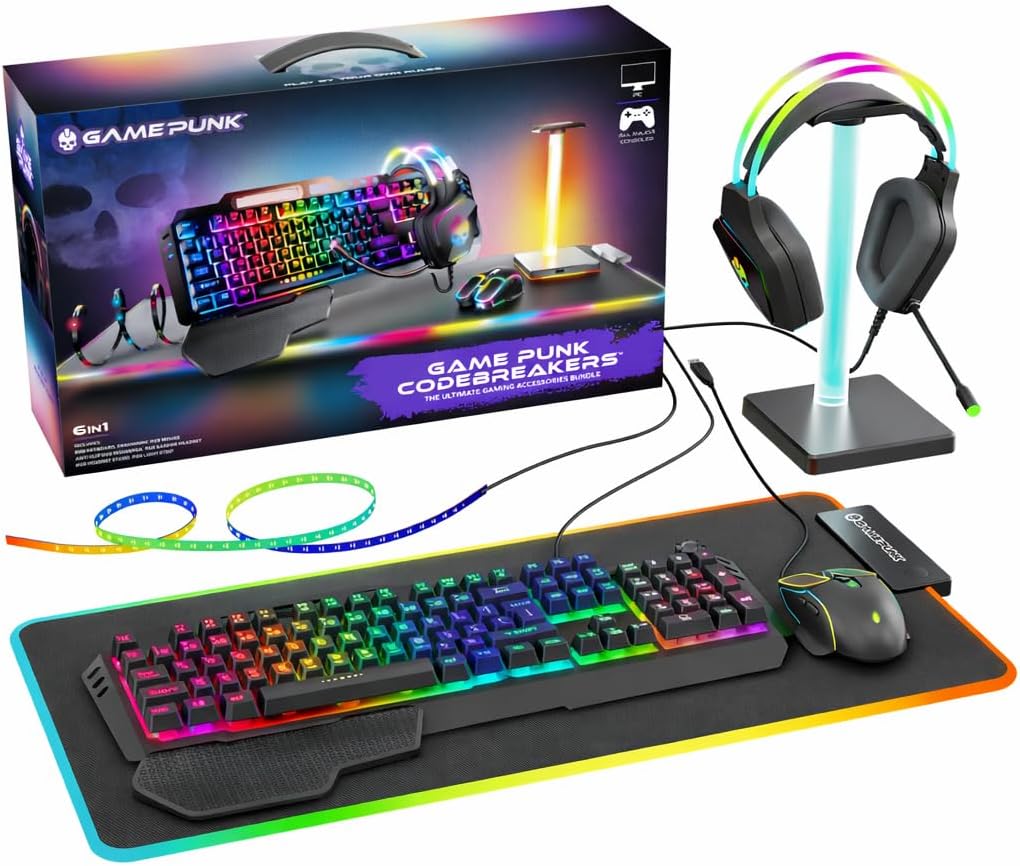6-Piece RGB Gaming Bundle: Mec - Keyboard Mouse Bundle Gaming review and price