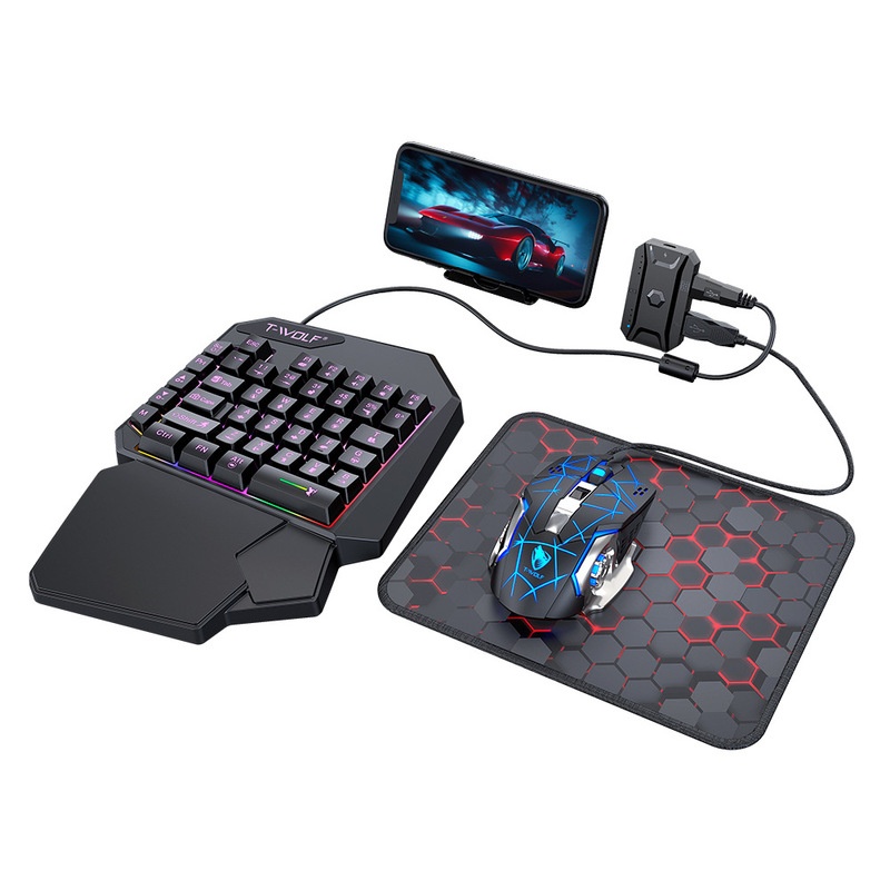 T-Wolf Tf950 5 In 1 One Handed - Keyboard Mouse Bundle Gaming review and price