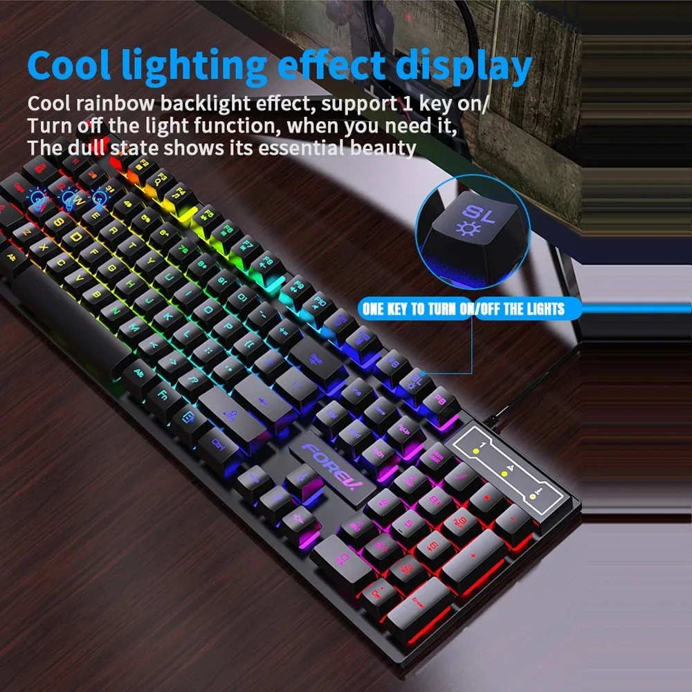 104 key Backlit Mechanical Key - Keyboard Mouse Bundle Gaming review and price
