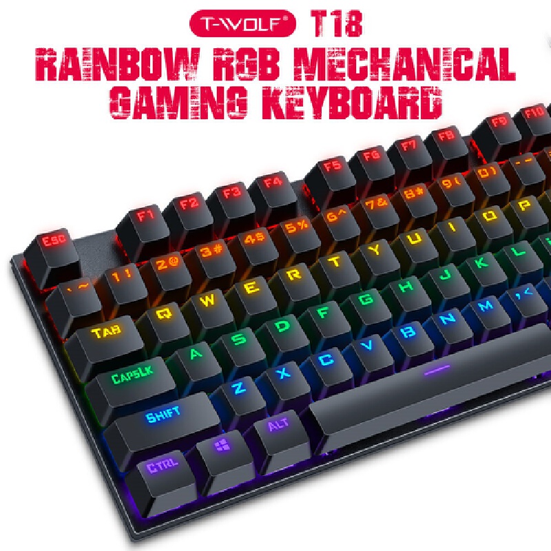 T-Wolf T18 Mechanical Gaming K - Keyboard Gaming Blue Switch review and price