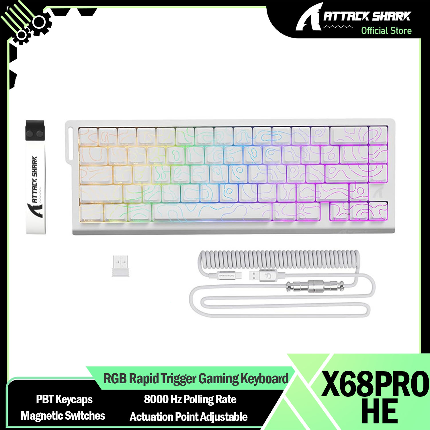 ATTACK SHARK X68PRO HE RGB Rap - Gaming Keyboard Brand review and price