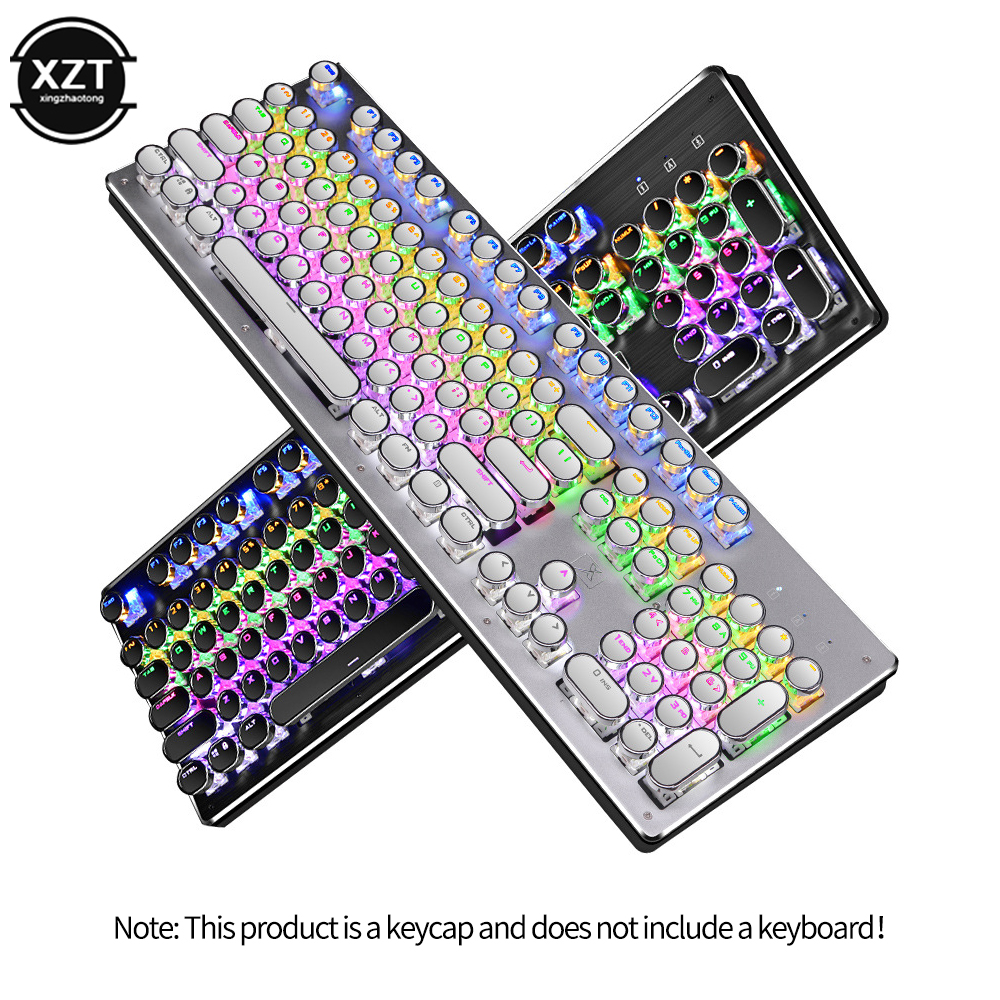 Round Mechanical Keycaps Repla - Gaming Keyboard Blue Switches review and price