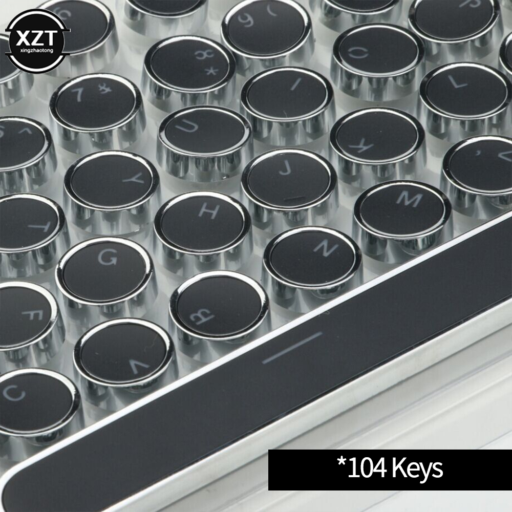 Round Mechanical Keycaps Repla - Gaming Keyboard Blue Switches review and price