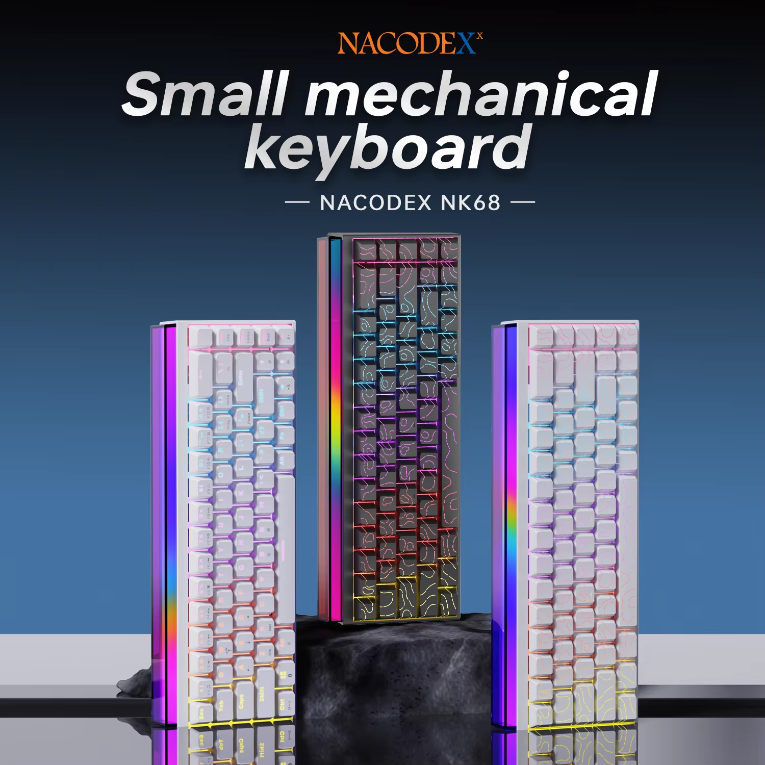 New Ajazz Nacodex Nk68 Mechani - Gaming Keyboard Blue Switches review and price