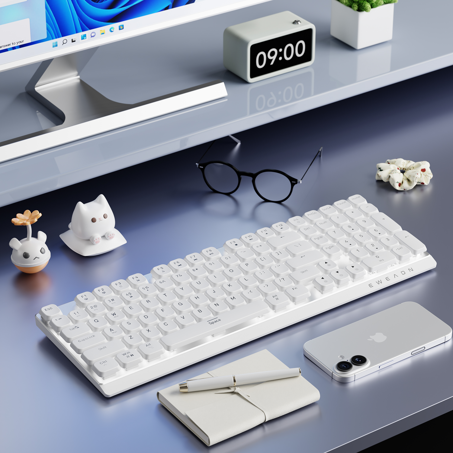 EWEADN Wireless Low-Profile Me - Gaming Keyboard Mechanical Wireless review and price