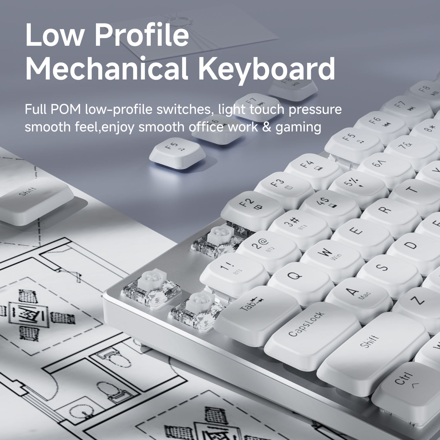 EWEADN Wireless Low-Profile Me - Gaming Keyboard Mechanical Wireless review and price