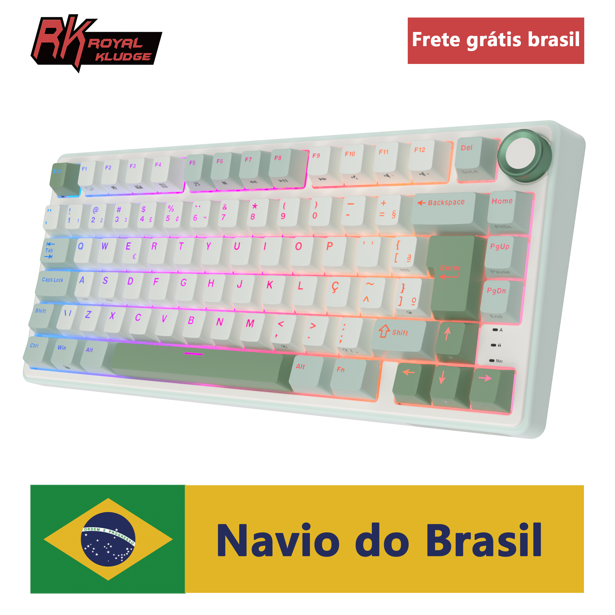 Royal Kludge RK R75 Brazilian  - Gaming Keyboard Brand review and price