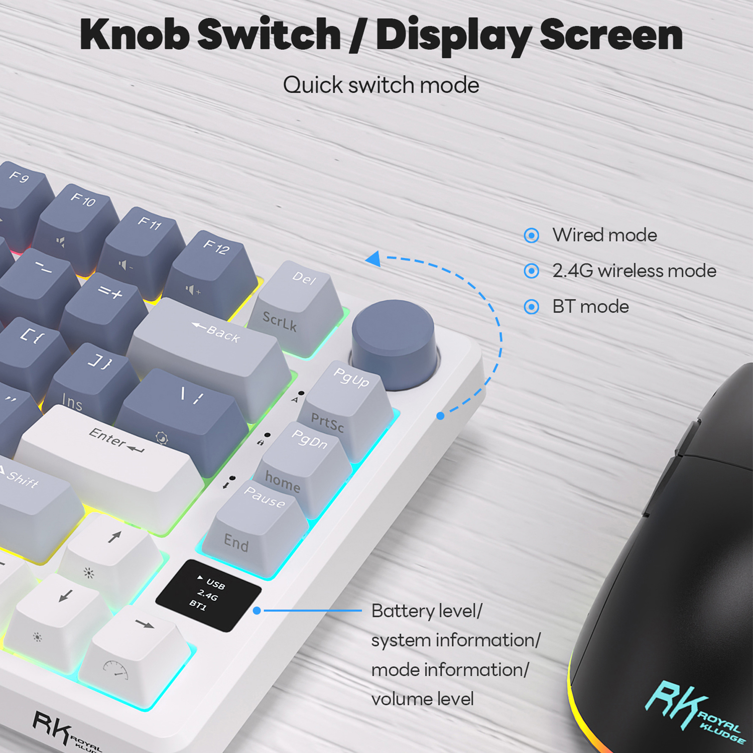 RK ROYAL KLUDGE M75 2.4G Wirel - Gaming Keyboard Brand review and price