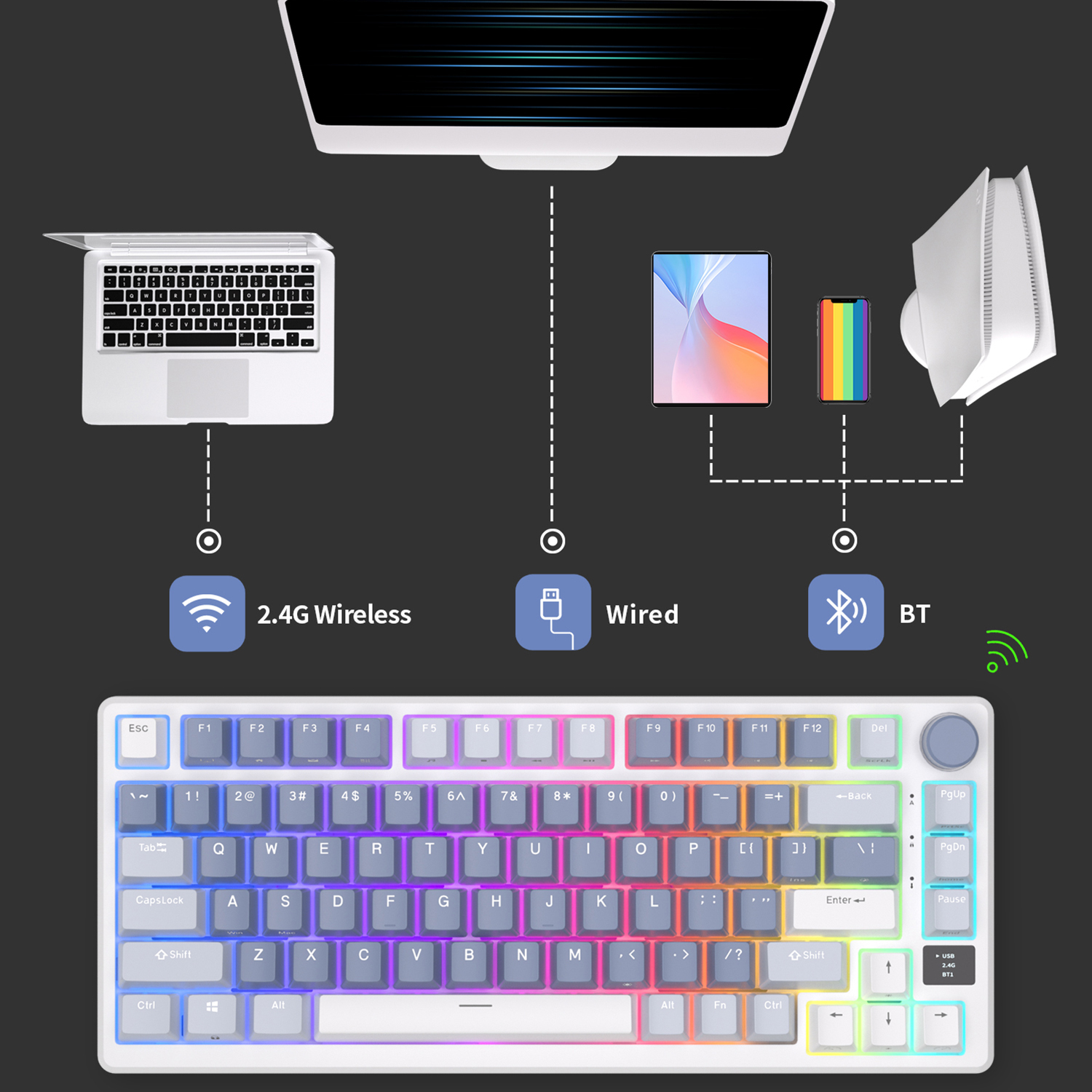 RK ROYAL KLUDGE M75 2.4G Wirel - Gaming Keyboard Brand review and price