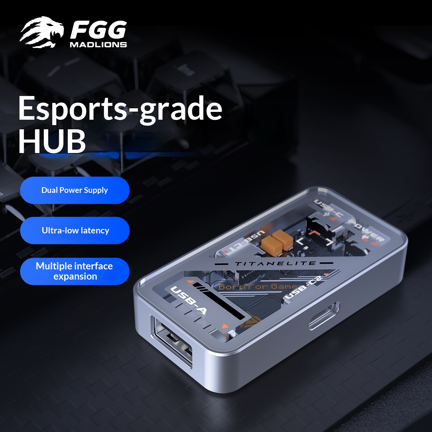 FGG MADLIONS Gaming USB Hub St - Gaming Keyboard Splitter review and price