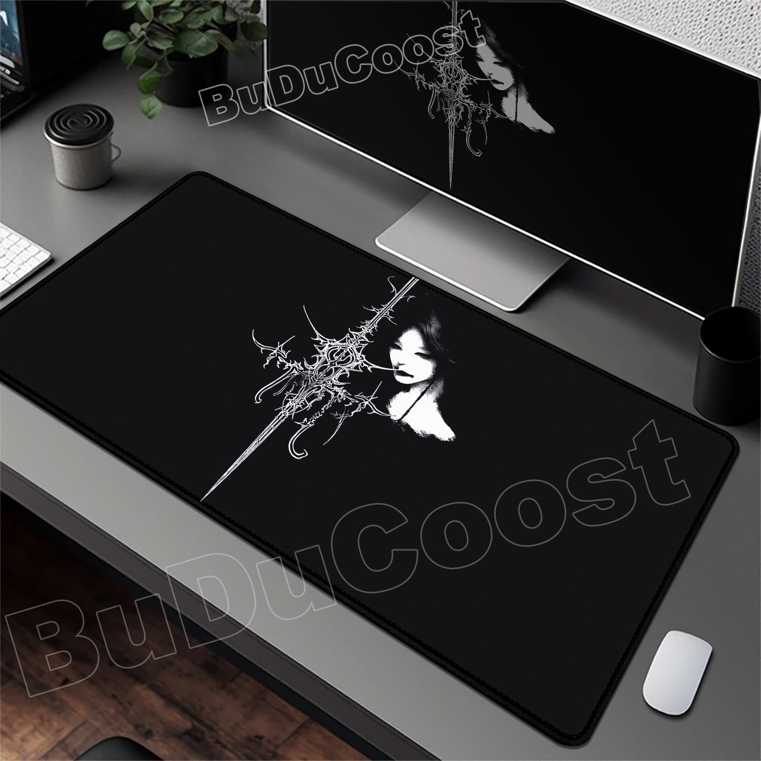 Cool Sword-wielding Girl Desig - Gaming Keyboard Brand review and price
