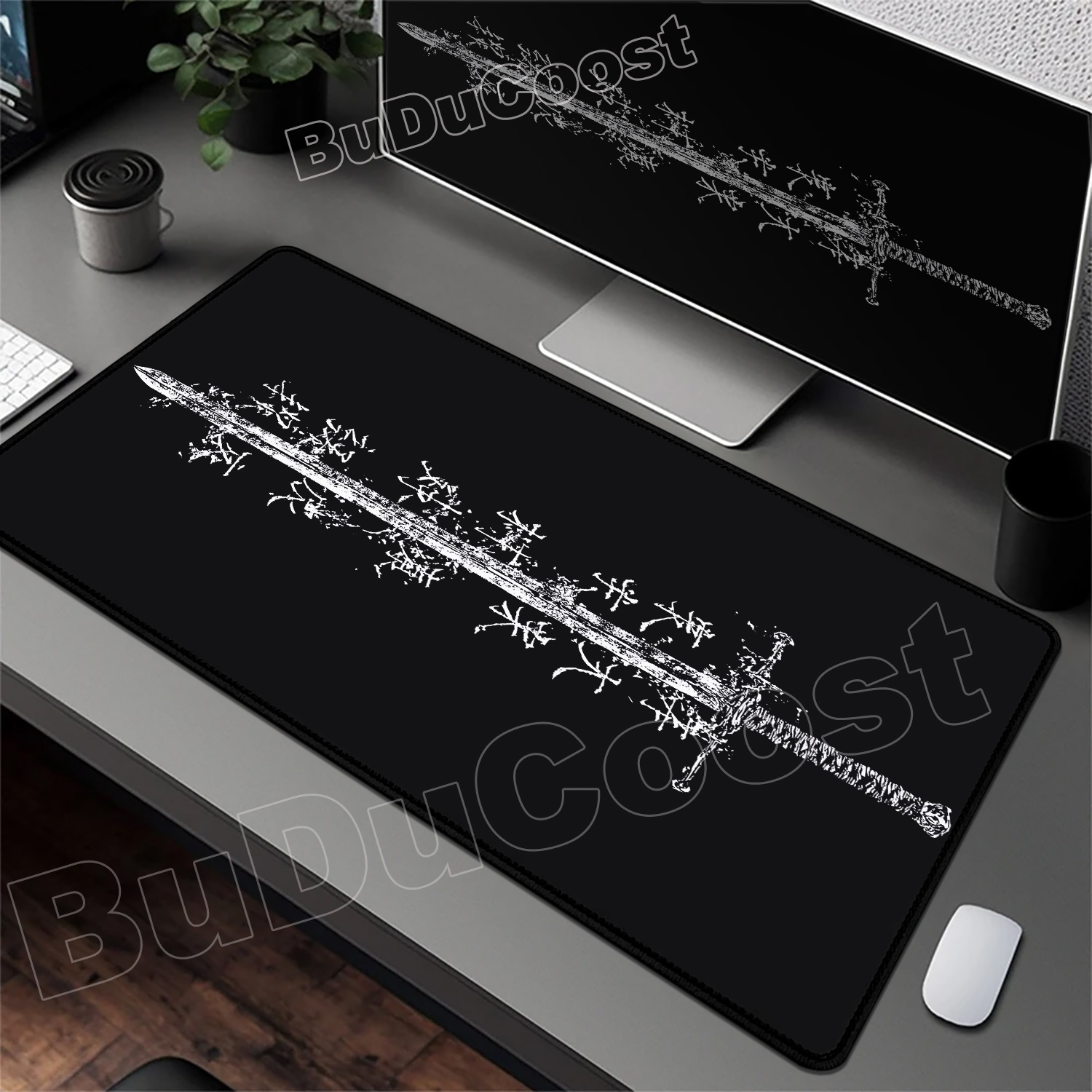 Cool Sword-wielding Girl Desig - Gaming Keyboard Brand review and price