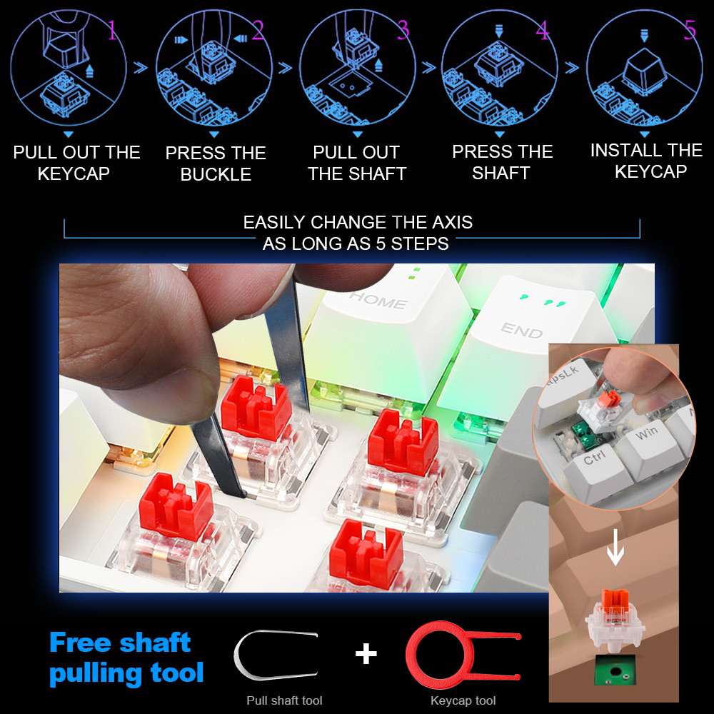 E-YOOSO Z11 RGB USB 60% Mini M - Keyboard Gaming Blue Switch review and price