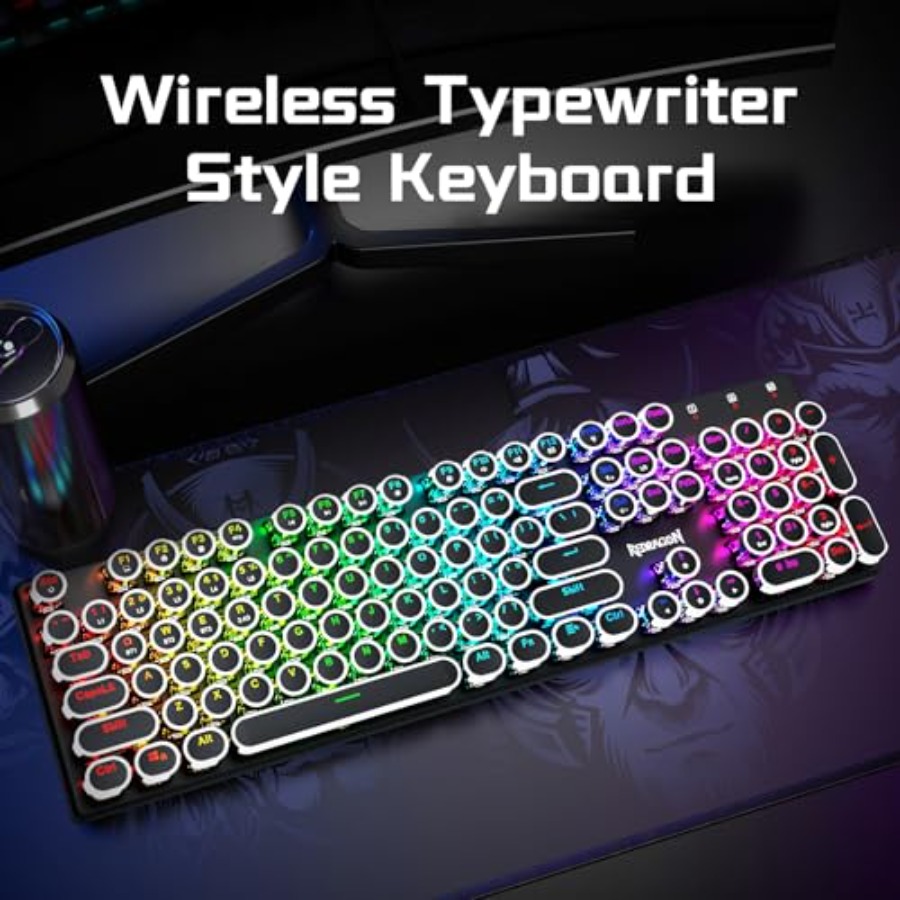 K710 Wireless Typewriter Style - Keyboard Gaming Blue Switch review and price