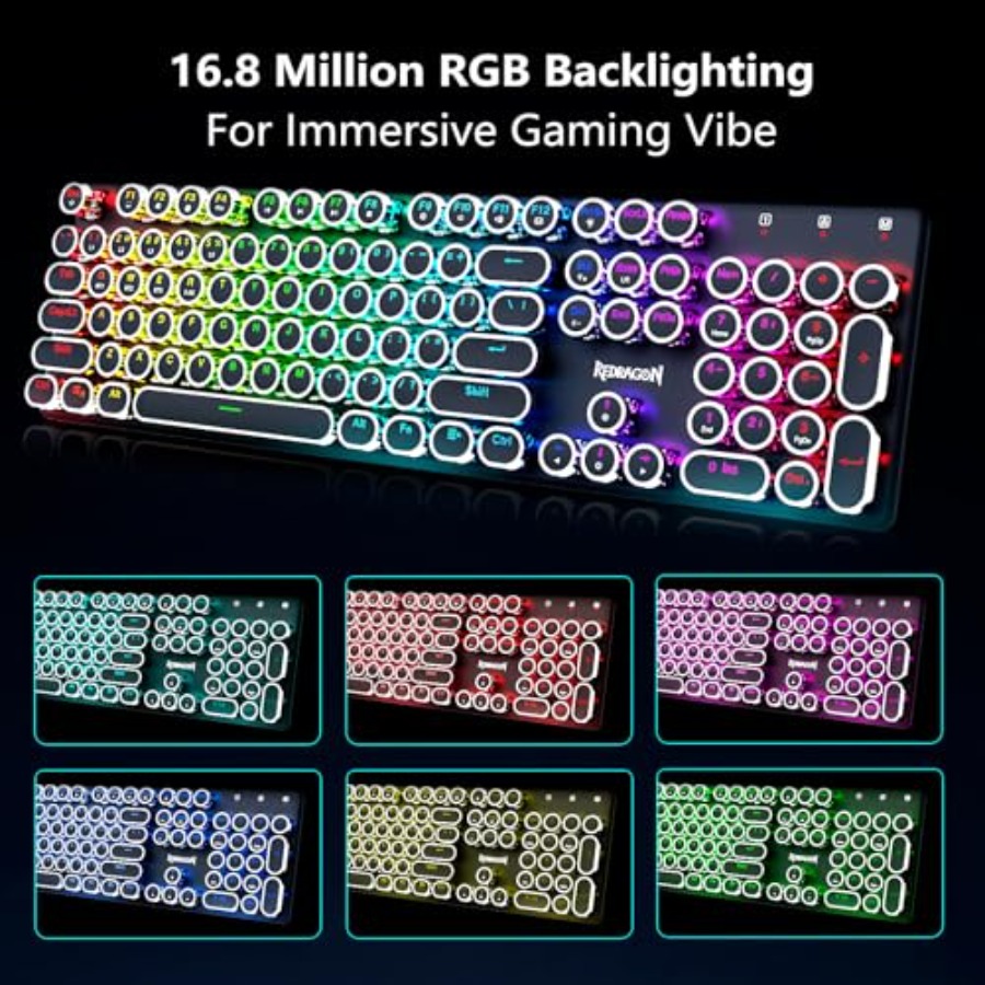 K710 Wireless Typewriter Style - Keyboard Gaming Blue Switch review and price